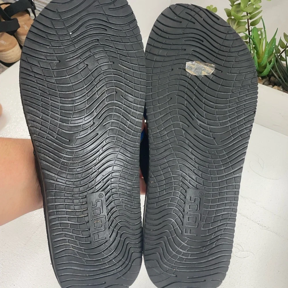 Flojos Men's Black and Blue Flip-Flops